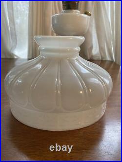Vintage Aladdin Model B White Venetian Simplicity Kerosene Table Lamp Complete