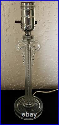 Vintage Aladdin Model G17 Crystal Glass Electric Boudoir Lamp 9 1/2 Inch Body