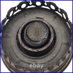 Vintage Aladdin Model No. 11 Nickel Kerosene Oil Lamp With Glass Chimney