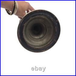 Vintage Aladdin Model No. 11 Nickel Kerosene Oil Lamp With Glass Chimney