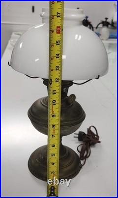Vintage Aladdin Model No 6 and Milk Glass Shade