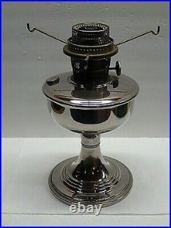 Vintage Aladdin Nickel Plated Oil Kerosene Lamp Model B Burner