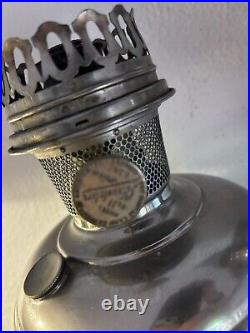 Vintage Aladdin Nickel Plated Oil Lamps No. 9 & No. 11 Lot of 2 r3s5