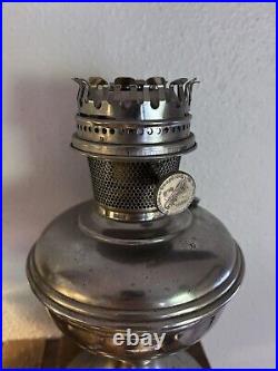 Vintage Aladdin Nickel Plated Oil Lamps No. 9 & No. 11 Lot of 2 r3s5