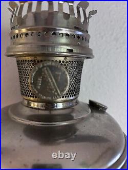 Vintage Aladdin Nickel Plated Oil Lamps No. 9 & No. 11 Lot of 2 r3s5