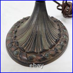 Vintage Aladdin No. 50 Gooseneck Desk Lamp Cast Iron Base Reverse Painted Shade