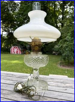Vintage Aladdin Nu-Type Model A Electrified Oil Lamp with shade Mantle Lamp Co