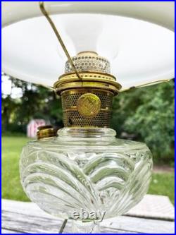 Vintage Aladdin Nu-Type Model A Electrified Oil Lamp with shade Mantle Lamp Co
