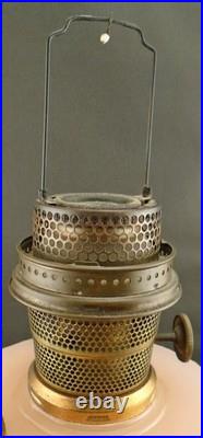 Vintage Aladdin Nu-Type Model B Corinthian Rose Pink Moonstone Oil Lamp VGC Vintage Aladdin Nu-Type Model B Corinthian Rose Pink Moonstone Oil Lamp VGC