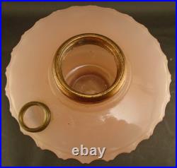 Vintage Aladdin Nu-Type Model B Corinthian Rose Pink Moonstone Oil Lamp VGC