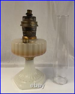 Vintage Aladdin Nu Type Model B Kerosine Oil Lamp. 1930s. Milk Glass with Pyrex