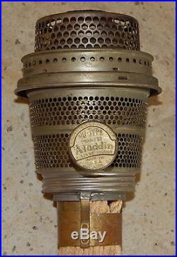Vintage Aladdin Nu Type Model B Oil Kerosene Mantle Lamp Brass Burner with Wick