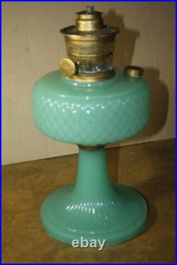 Vintage Aladdin Nu-Type Model B Quilted Jadeite Lamp See Pics and Description