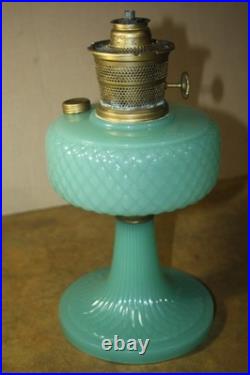 Vintage Aladdin Nu-Type Model B Quilted Jadeite Lamp See Pics and Description