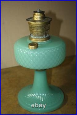 Vintage Aladdin Nu-Type Model B Quilted Jadeite Lamp See Pics and Description