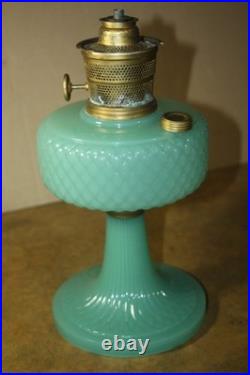 Vintage Aladdin Nu-Type Model B Quilted Jadeite Lamp See Pics and Description