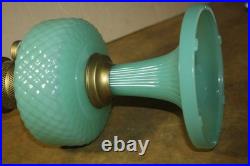 Vintage Aladdin Nu-Type Model B Quilted Jadeite Lamp See Pics and Description
