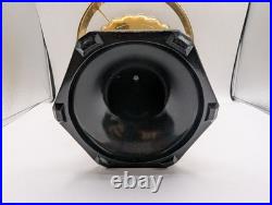 Vintage Aladdin Nu-Type Model B Table Lamp Brass Amber Glass Round Base TM6