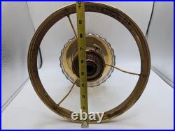 Vintage Aladdin Nu-Type Model B Table Lamp Brass Amber Glass Round Base TM6