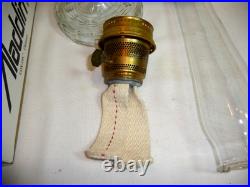 Vintage Aladdin Nu-type Model B Washington Drape Clear Glass Oil Lamp Mantle