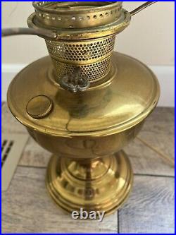 Vintage Aladdin Oil Hurricane Lamp Green- READ DESCRIPTION- Antique