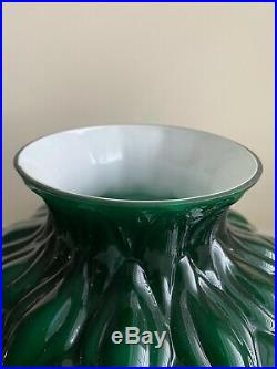 Vintage Aladdin Oil Kerosene Green Cased Glass Artichoke 10 Lamp Shade