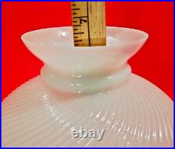 Vintage Aladdin Oil Kerosene Lamp Milk White Swirl 10 Glass Shade Nice One