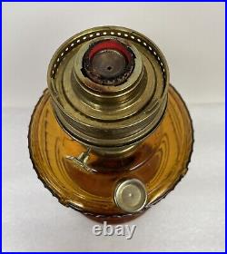 Vintage Aladdin Oil Lamp Amber Short Lincoln Drape Font Kerosene 1980 23 Burner