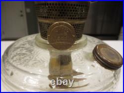 Vintage Aladdin Oil Lamp Model B Clear Glass with Chimney