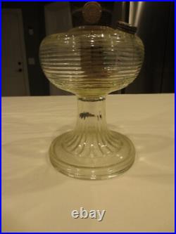 Vintage Aladdin Oil Lamp Model B Clear Glass with Chimney