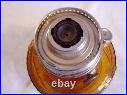 Vintage Aladdin Oil Lamp Short Amber Glass Lincoln Drape Model B Nu-type Burner