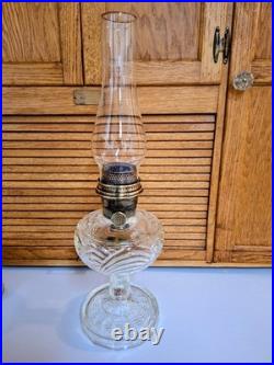 Vintage Aladdin Oil Lamp Washington Drape Nu Type Model B Clear