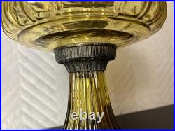 Vintage Aladdin Oil Lamp Works Amber Brown Glass Home Table Decor USA Cottage