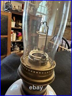 Vintage Aladdin Parlor Lamp with No. 23 Burner and Original Chimney
