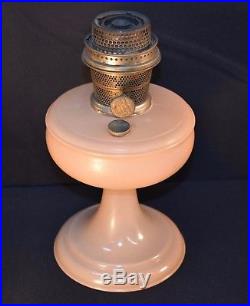Vintage Aladdin Peach Venetian Oil Lamp with Model B Burner