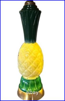 Vintage Aladdin Pineapple ALACITE Base Glow Lamp With Alacite Finial Topper RARE