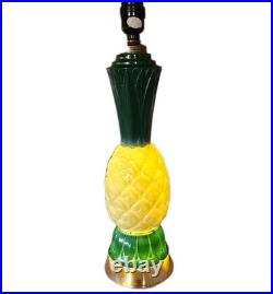 Vintage Aladdin Pineapple ALACITE Base Glow Lamp With Alacite Finial Topper RARE
