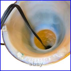 Vintage Aladdin Pineapple ALACITE Base Glow Lamp With Alacite Finial Topper RARE