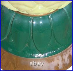 Vintage Aladdin Pineapple ALACITE Base Glow Lamp With Alacite Finial Topper RARE