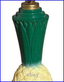 Vintage Aladdin Pineapple ALACITE Base Glow Lamp With Alacite Finial Topper RARE