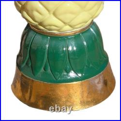 Vintage Aladdin Pineapple ALACITE Base Glow Lamp With Alacite Finial Topper RARE