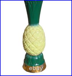 Vintage Aladdin Pineapple ALACITE Base Glow Lamp With Alacite Finial Topper RARE