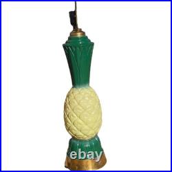 Vintage Aladdin Pineapple ALACITE Base Glow Lamp With Alacite Finial Topper RARE
