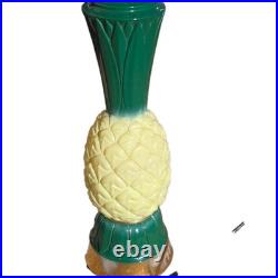 Vintage Aladdin Pineapple ALACITE Base Glow Lamp With Alacite Finial Topper RARE