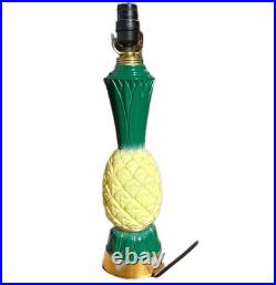 Vintage Aladdin Pineapple ALACITE Base Glow Lamp With Alacite Finial Topper RARE