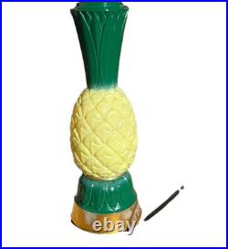 Vintage Aladdin Pineapple ALACITE Base Glow Lamp With Alacite Finial Topper RARE