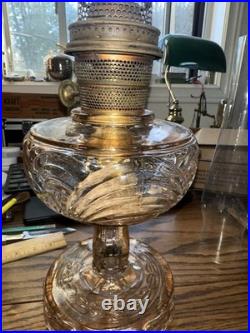 Vintage Aladdin Pink Lincoln Drape Kerosene Oil Mantle Lamp