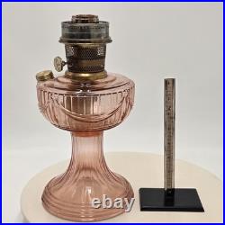 Vintage Aladdin Pink Lincoln Drape Kerosene Oil Mantle Lamp Model 23