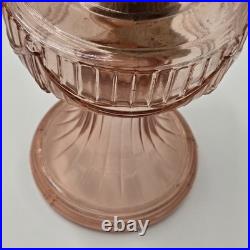 Vintage Aladdin Pink Lincoln Drape Kerosene Oil Mantle Lamp Model 23