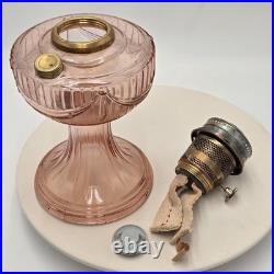 Vintage Aladdin Pink Lincoln Drape Kerosene Oil Mantle Lamp Model 23